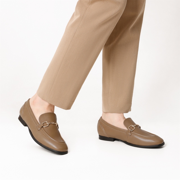 Women's Classic Horsebit Slip-On Loafers  - LIGHT COFFEE - 6